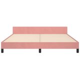  Okvir za krevet s uzglavljem ružičasti 180x200 cm baršunasti | shoptok.hr