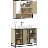 vidaXL 2-dijelni set kupaonskog namještaja boja hrasta sonome drveni | shoptok.hr