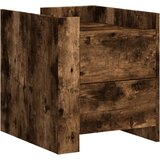 Maison Chic Nočna omarica - Nočna miza dimljeni hrast 45x50x50 cm inženirski les, (21687980) Cene