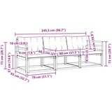  Set vanjskih sofa 3 kom. Bijela i krem | shoptok.hr