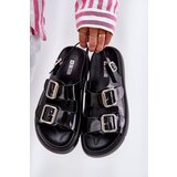 Big Star Leather Patent Women Sandals With Buckles | Shoptok.si