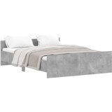  Kreveta s uzglavljem i podnožjem boja betona 140x190 cm | shoptok.hr