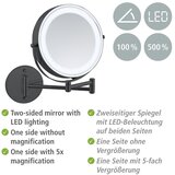 Wenko Kozmetičko ogledalo s osvjetljenjem/povećavajuće (s povećanjem 5x) ø 25,5 cm Lumi – | shoptok.hr