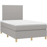  box spring s madracem LED svjetlosivi 120x200 cm tkanina | shoptok.hr