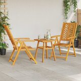  Vrtni set za objed 3 kom. Smeđa Čvrsto drvo akacije 150 x 90 x 60 cm | Shoptok.si