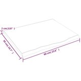 Stolna ploča svjetlosmeđa 60x50x2 cm tretirana hrastovina | shoptok.hr