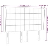  Uzglavlje s ušima tamnosivo 147x23x118/128 cm od tkanine | shoptok.hr