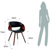 Tomasucci Črno-temnorjav jedilni stol iz umetnega usnja Visby Evo – | Shoptok.si