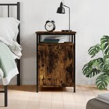 The Living Store Nočna omarica dimljeni hrast 40x42x60 cm inženirski les - Nočna Omarica, (21434738) | Shoptok.si