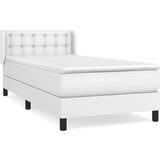  Krevet s oprugama i madracem bijeli 80 x 200 cm od umjetne kože | shoptok.hr
