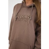 Kesi Insulated sweatshirt with embroidered oversize mocca inscription | shoptok.hr