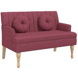  Klupa s jastucima boja vina 113 x 64 5 x 75 5 cm od tkanine | shoptok.hr
