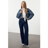 Trendyol Dark Blue High Waist Wide Leg Jeans | Shoptok.si