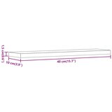  Zidne police 4kom boja staro drvo 40x10x1,5cm konstruirano drvo | Shoptok.si