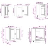 8-dijelni set kuhinjskih ormarića Kalmar konstruiranog drva | shoptok.hr