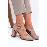 VINCEZA Leather Heels With Buckle | shoptok.hr