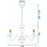 Toolight stropna svjetiljka APP1081-6CP | shoptok.hr