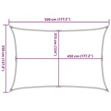  Jedro za zaštitu od sunca 160 g/m² tamnozeleno 3,5 x 5 m HDPE | shoptok.hr