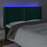  LED uzglavlje tamnozeleno 203 x 16 x 118/128 cm baršunasto | Eponuda.ba