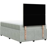  s oprugama i madracem svjetlosivi 120x190 cm baršunasti | shoptok.hr