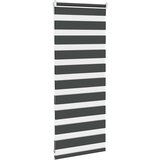 vidaXL Zavjesa zebra crna 65x100 cm širina tkanine 60,9 cm poliester | shoptok.hr