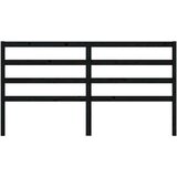  Uzglavlje za krevet crno 206 x 4 x 100 cm od masivne borovine | shoptok.hr