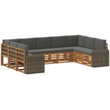  Sekcijska garnitura 9 pcs Prirodna i antracit Poliester | Eponuda.ba