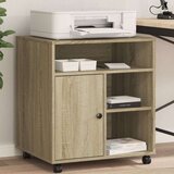 vidaXL Stojalo za tiskalnik s kolesi sonoma hrast 60x50x67 cm | Shoptok.si