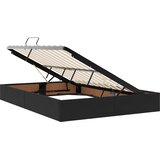  Krevet s od storage s uzglavljem Crna 160 x 200 cm Baršun | shoptok.hr