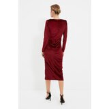 Trendyol Claret Red Collar Detailed Christmas Themed Dress | Shoptok.si