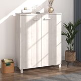 Furnova Omara za čevlje HAMAR bela 85x40x108 cm trdna borovina, (21954570) Cene