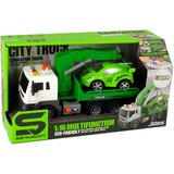CAR Transporter Roadside Assistance Tow Truck 1:16 Green Sound Lights | shoptok.hr
