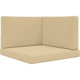  Zunanja blazina za kavč 3 pcs Bež Poliester, (5000202434) | Shoptok.si