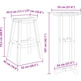 vidaXL 3-delni vrtni bar set bela HDPE | Shoptok.si