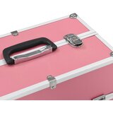  Kovčeg za šminku 38x23x34 cm ružičasti aluminijski | Eponuda.com