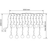  LED zavesa WISH BALLS 108xLED/8 funkcija 4,5 m topla bela | Eponuda.com