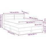 Box Postelja z vzmetnico z vzmetnico Črna 190 x 140 cm Poliester, (5000142052) | Shoptok.si