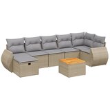  8-dijelni set vrtnih sofa s jastucima bež od poliratana | shoptok.hr