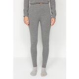 Trendyol Gray Heart Printed Tshirt-Leggings, Knitted Pajamas Set | shoptok.hr