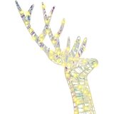 vidaXL 3D jelen Toplo bela 128 cm PET | Shoptok.si