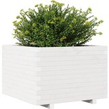  Vrtna sadilica bijela 70x70x49,5 cm od masivne borovine | shoptok.hr