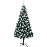 vidaXL Umjetno božićno drvce Zelena 210 cm PVC i Čelik i Plastika | shoptok.hr