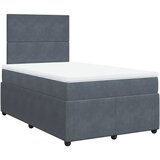 Box spring krevet s madracem tamnosivi 120 x 200 cm baršunasti | shoptok.hr