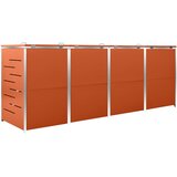  Spremište za četiri kante za smeće 276,5x77,5x112,5 cm čelično | shoptok.hr