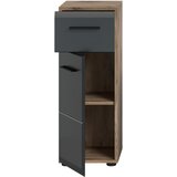 MID.YOU Srednje Visoka Omara Ice, Črna, Barva Hrasta | Shoptok.si