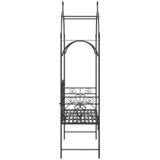  Vrtna klupa Crna 121 x 48 x 200 cm Čelik | Eponuda.ba