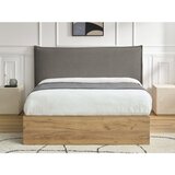 Bobochic Paris Siva/sivorjava oblazinjena oblazinjena/iz iverne plošče zakonska postelja s prostorom za shranjevanje z letvenim dnom 160x200 cm Charlie – | Shoptok.si