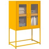 vidaXL Highboard Gorčično rumena 68x39x107 cm Jeklo | Shoptok.si