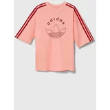 Adidas Otroška bombažna kratka majica TEE roza barva, IY9544
