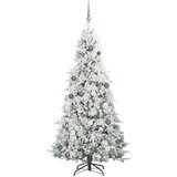 vidaXL Umjetno božićno drvce s nogom s stalakom Zelena 210 cm PE i PVC | shoptok.hr